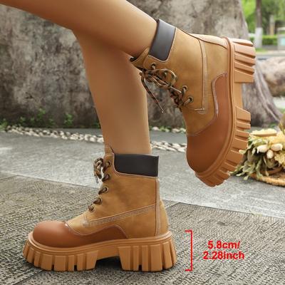 Foreign Trade New European and American Style Large Size Short Martin Boots Women's Cross-border New British Style Round Head Thin Knight Boots