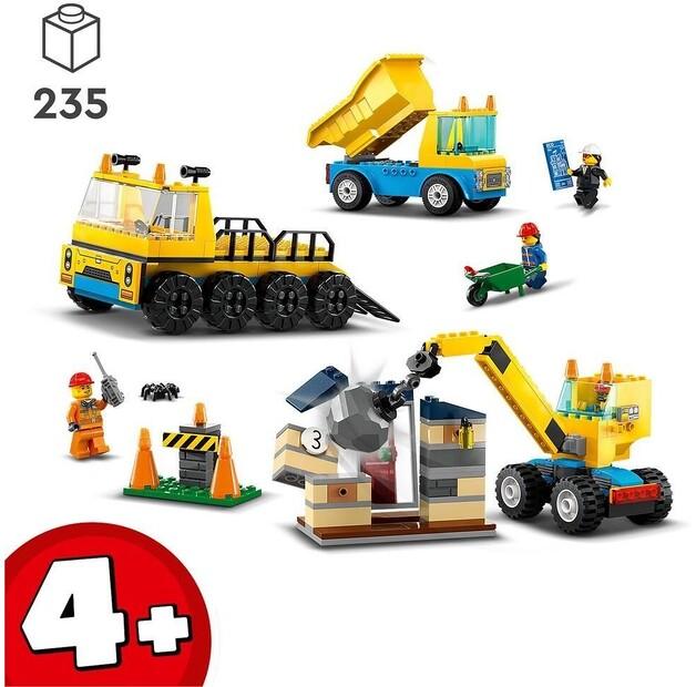 LEGO City 60391 Trucks and Crane with Demolition Ball