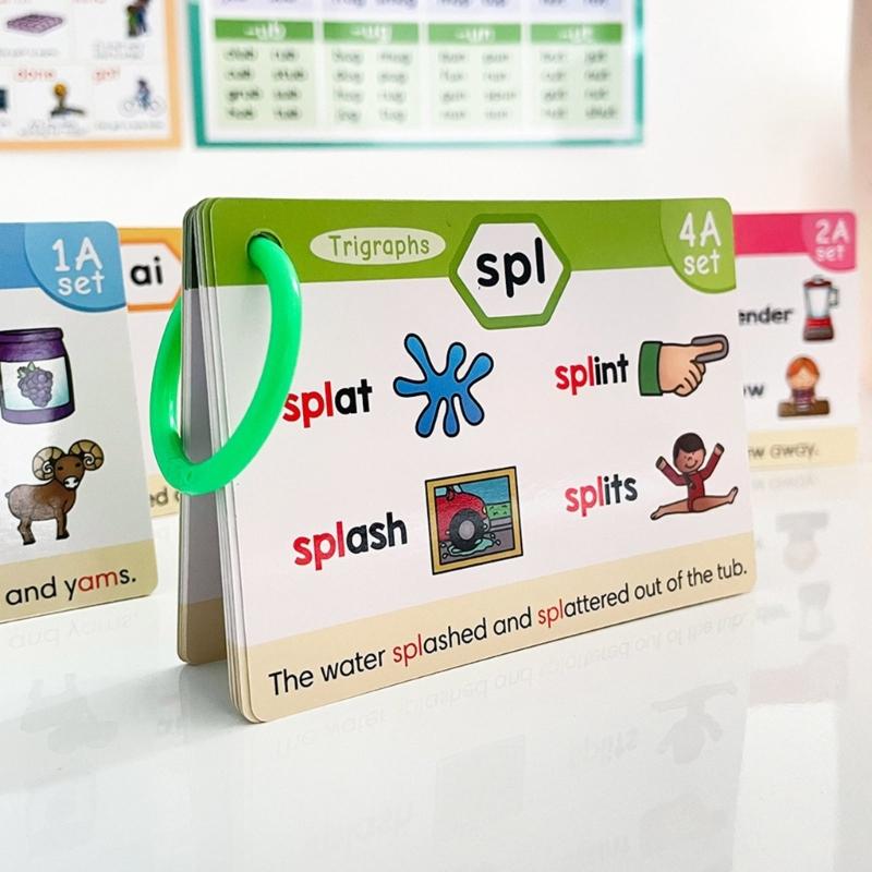 Kids Phonics Learning Cards Educational Toys English Words Learn To Read Cards English Learning Tool