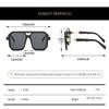 Retro Square Frame Sunglasses Men And Women With The Same European And American Double Beam Sunglasses Trend To Wear Decorative