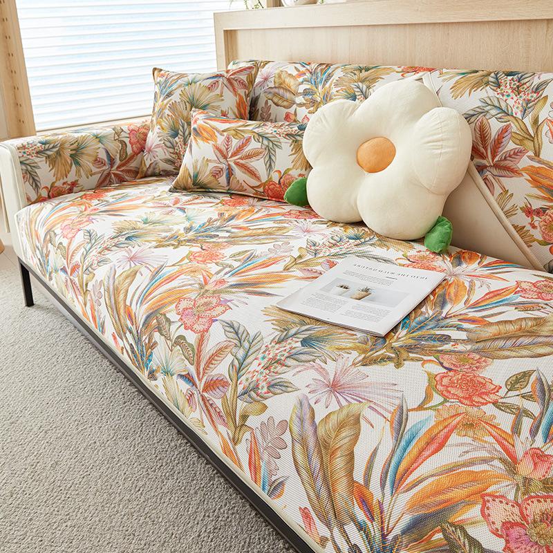 Summer Sofa Cushion Summer Mat Sofa Cover Dust Cover Summer Cool Non-Slip Living Room Sofa Cover Towel