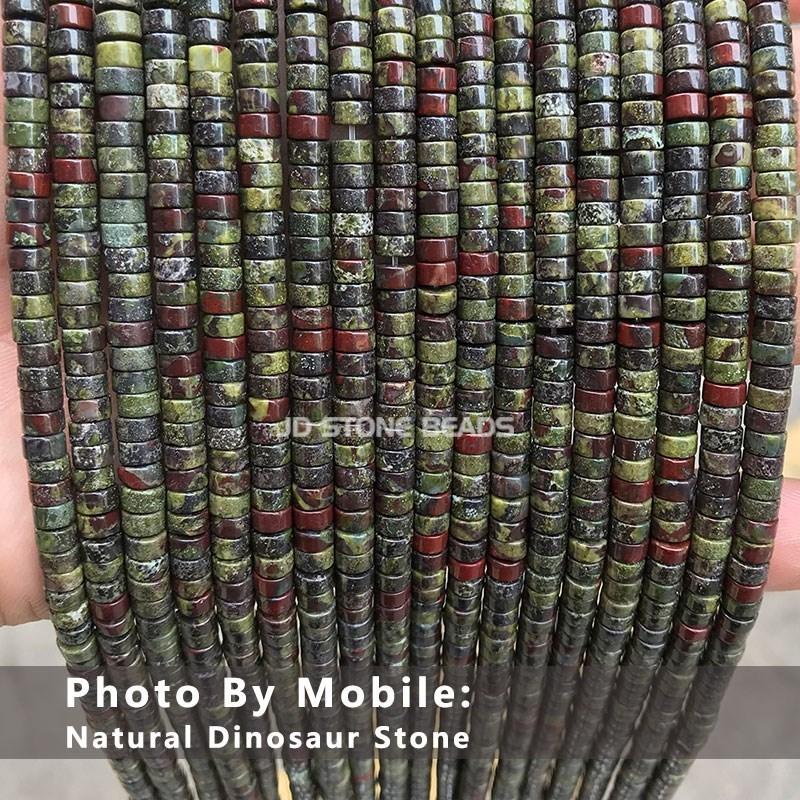4x2mm Natural Pink Opal Turquoise Jasper Rondelle Beads Cylinder Flat Loose Spacer Bead For Jewelry Making Diy Bracelet Necklace