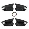 For Mazda CX-3 CX-4 CX-5 2-piece set in glossy black style Side Rearview Mirror Cover Cap Door Mirror Shell Accessories
