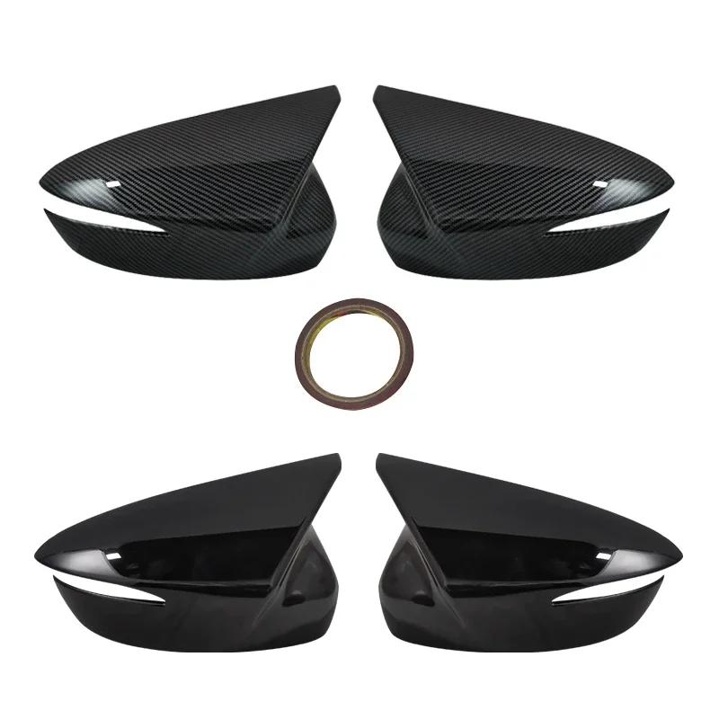 For Mazda CX-3 CX-4 CX-5 2-piece set in glossy black style Side Rearview Mirror Cover Cap Door Mirror Shell Accessories