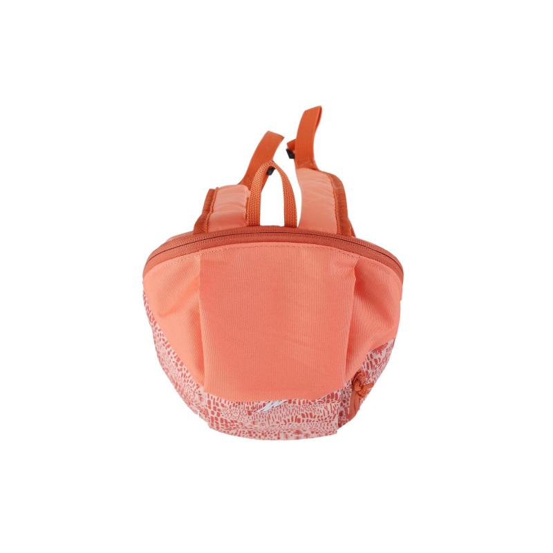 DECATHLON7L Arpenaz Hiking Fashion Versatile Printed Backpack Kids Outdoor Bag PE Coral Red with Orange Women's Style