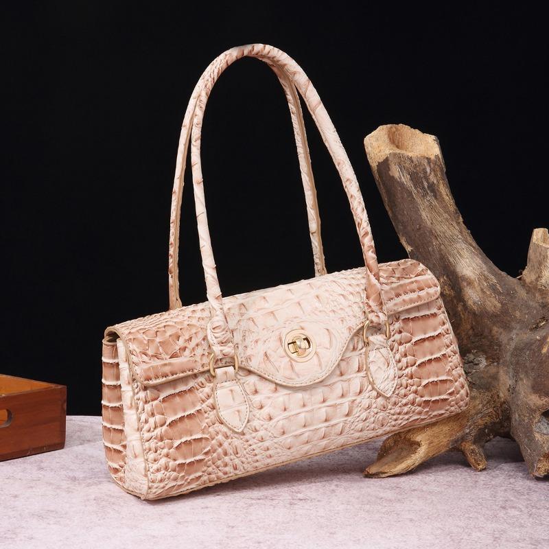 Handbag Shoulder Bag Vintage Tote Bag Underarm Bag Baguette Bag Alligator Print Bag for Women