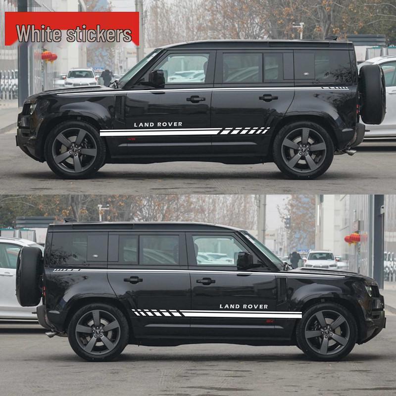 New Defender Side Skirt Car Decals: Modified Waistline Decoration with Personality Color Stripes