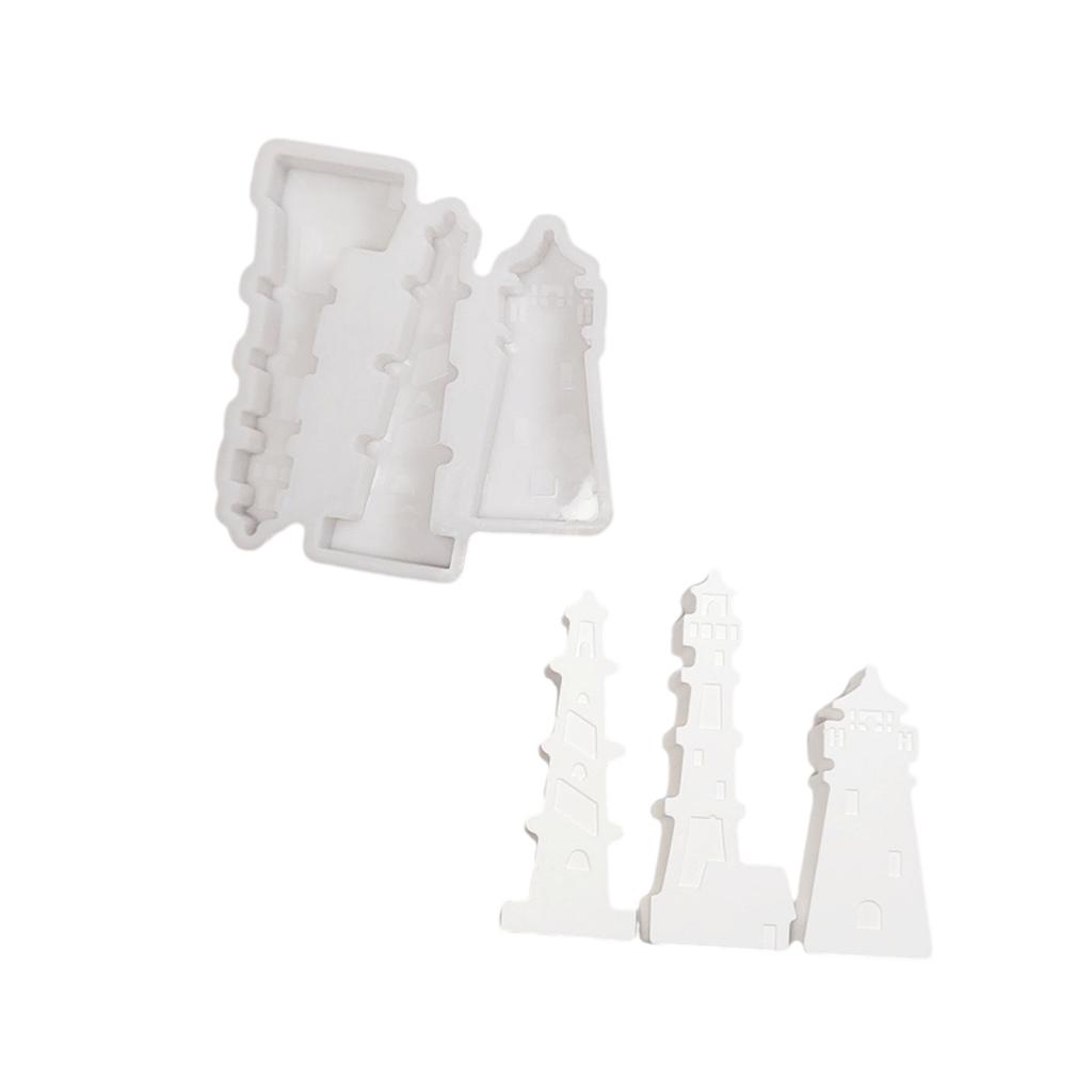 Lighthouse Sculpture Silicone Candle Molds Soap Making Molds for Epoxy Resin Candle Soap Making Home Decoration Craft