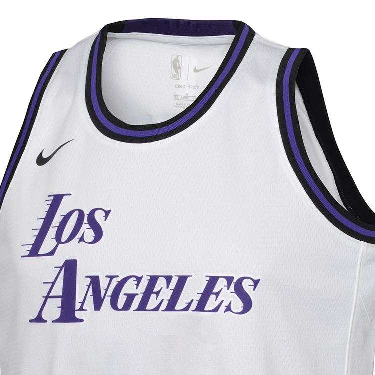 Nike X NBA Jersey Los Angeles Lakers City Edition Sports Breathable Kids Jerseys White 3Z2B7BU8W-LAK