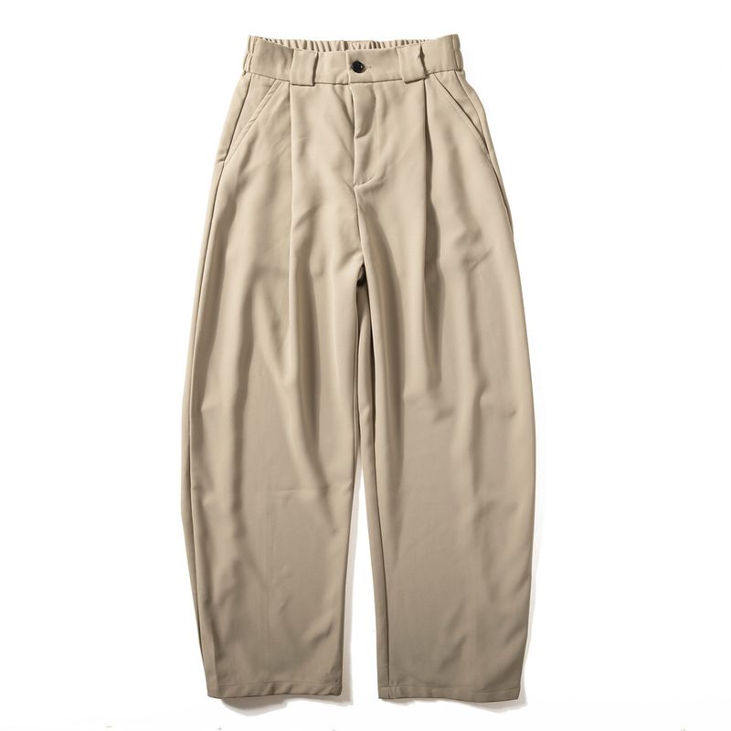 Men's Pants Spring and Autumn New Style Smooth Wrinkle-Resistant Drapey Wide-Leg Pants Trendy Versatile Loose Straight Casual Dress Pants