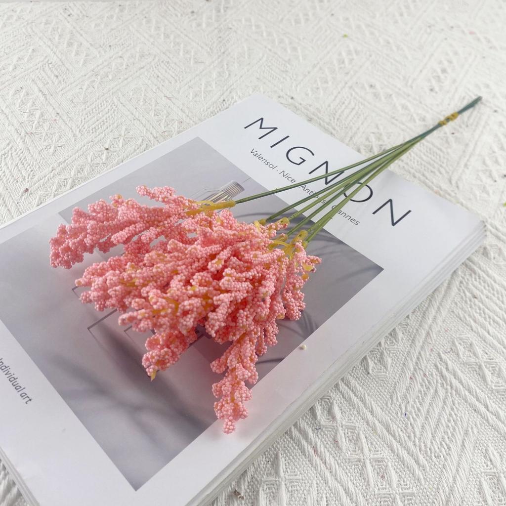 10pcs Direct Sales Plant Simulation Foam Tasong Wheat Ears Flower Home Flower Arrangement Living Room Dining Table Camping Decoration