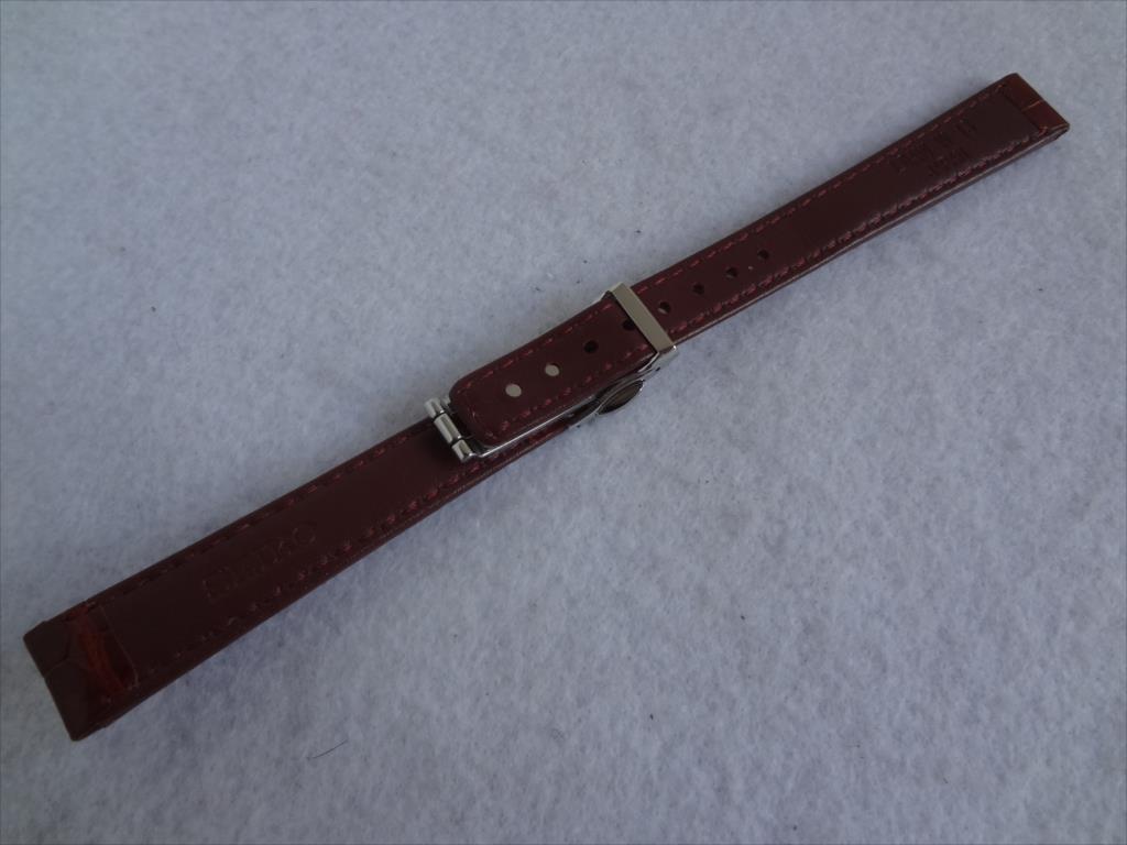 SEIKO Watch Strap for Lukia SSVW094 13mm Crocodile Leather 1B22-0BC0, Band, Red.