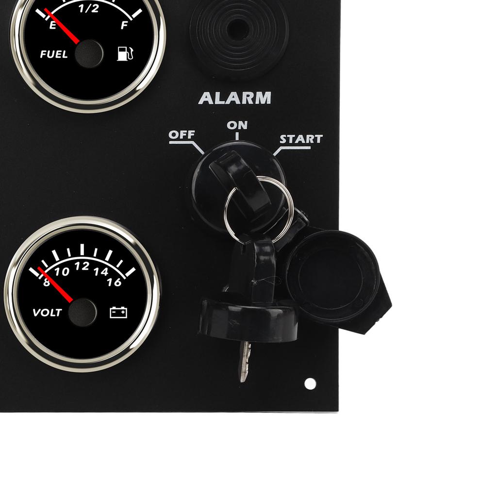 Boat Instrument Panel Tachometer Fuel Level Water Temperature Oil Pressure Meter Voltmeter 5 Dash Gauge Set Boat Gauge Panel