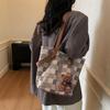 New Style Plaid Tote Bag: Versatile, Large-Capacity, Retro Shoulder Handbag for Women