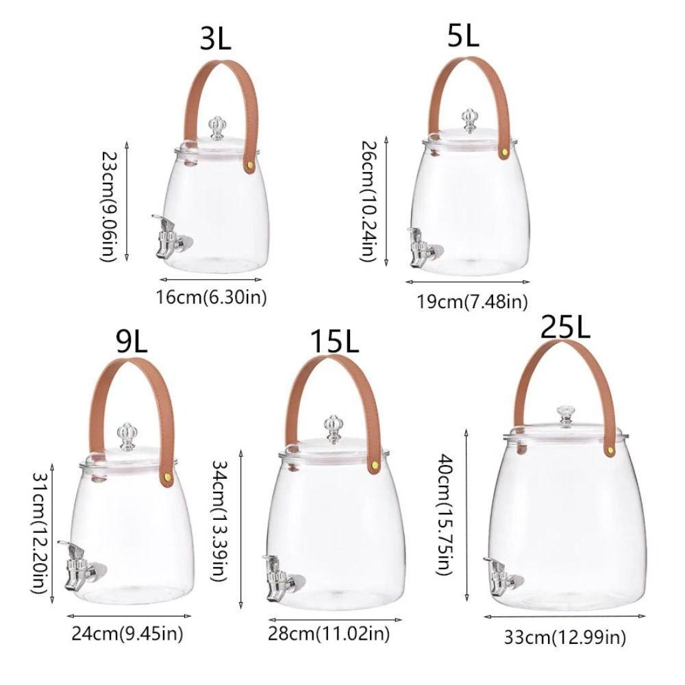 Large Capacity Cold Drink Dispenser With Faucet Water Jug Household Water Pitcher  Wine