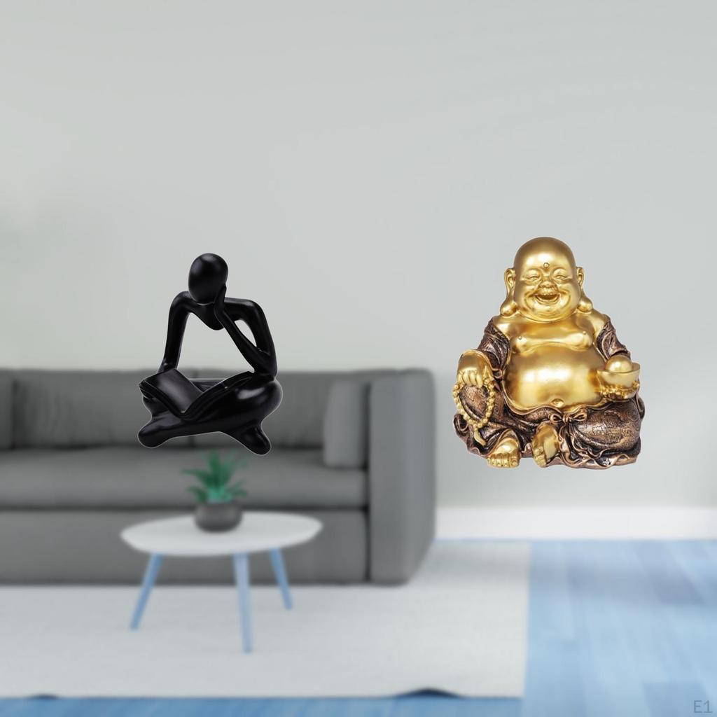 Abstract Thinker Buddha Statue Decoration for Tabletop Living Room Shelf Office Bookshelf Chinese
