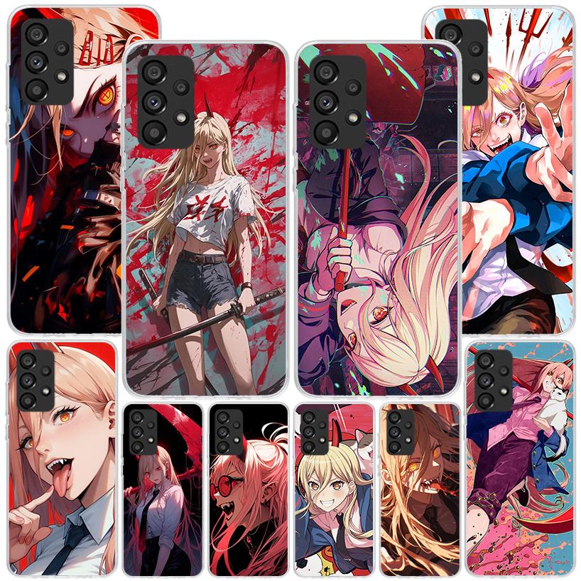 C-Chainsaw Mans Power Phone Case For Samsung Galaxy A52 A32 A22 A12 A51 A31 A50S A30S A20S A10S Note 20 Ultra 10 Plus S10 A72 A7