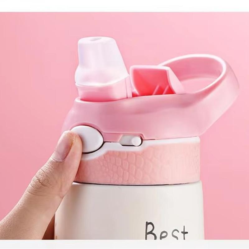 Classic Style 400ML Children Water Bottle Kids Thermos Mug Duck Billed Straw 316 Stainless Steel Vacuum Flasks Tumbler Cup