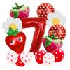 14Pcs Strawberry Fruit Balloons Fruit Themed Balloons Strawberry Latex Balloons Party Fruit Strawberry Theme Summer Party Decor
