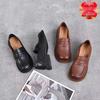 Genuine Leather Slip-on Loafers - 2025 Versatile Soft Sole Shoes for Spring/Autumn, Comfortable British Style with Low Heel