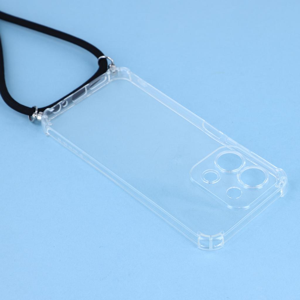For Xiaomi Redmi 15C 4G (Global) (171mm)/Poco C85 4G (171mm) Case Reinforced Corner TPU Clear Phone Cover with Lanyard
