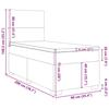 VidaXL Slatted Bed Base with Mattress Dark Brown 90x200 Cm 3290367