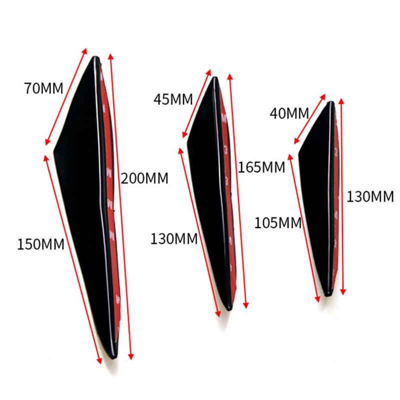 6Pcs/Set Car Front Bumper Lip Decoration Diffuser Shunt Fin Body Spoiler Universal Auto Front Bumper Lip