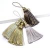 1Pc Goldene Quasten Handwerk Trim Hängenden Seil Seide Fringe Vorhang Dekor Hause Zubehör Wohnzimmer Schmuck DIY Dekorative
