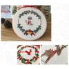 Full Ranges of Stamped Christmas Ornament Embroidery Set for Beginner, Christmas Wreath Cross Stitching Starter Kits