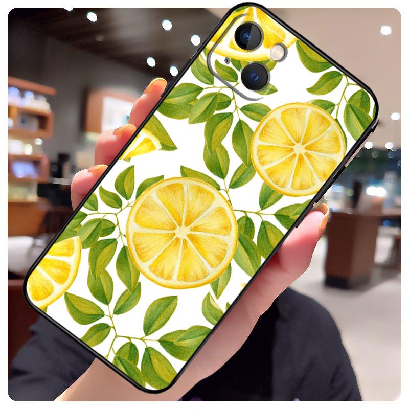 Fruit Lemon Case For iPhone 16 Pro Max 14 13 12 11 15 17 Pro Max mini 15 16 Plus 16e 17 Air Phone Cover