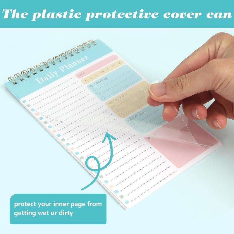 5 Pack to Do List Pad, Undated Daily Planner A5 Notepads, 150 Pages Diary to Do