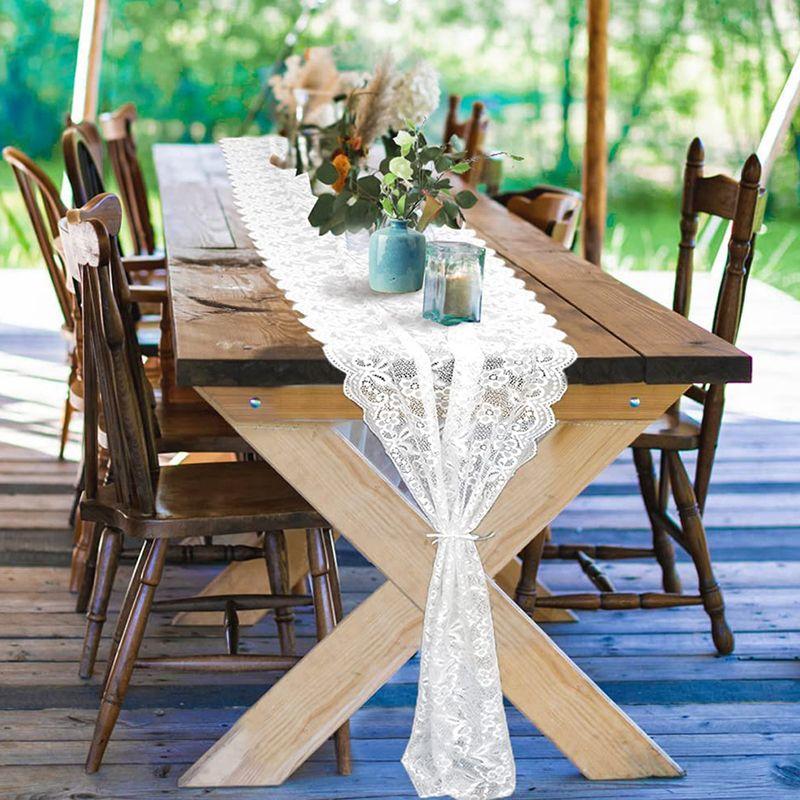 White Lace Table Flag Small Flower Long Lace Tablecloth Home Dining Table Decoration TV Cabinet Shoe Cabinet Bucket Cabinet Cover Cloth