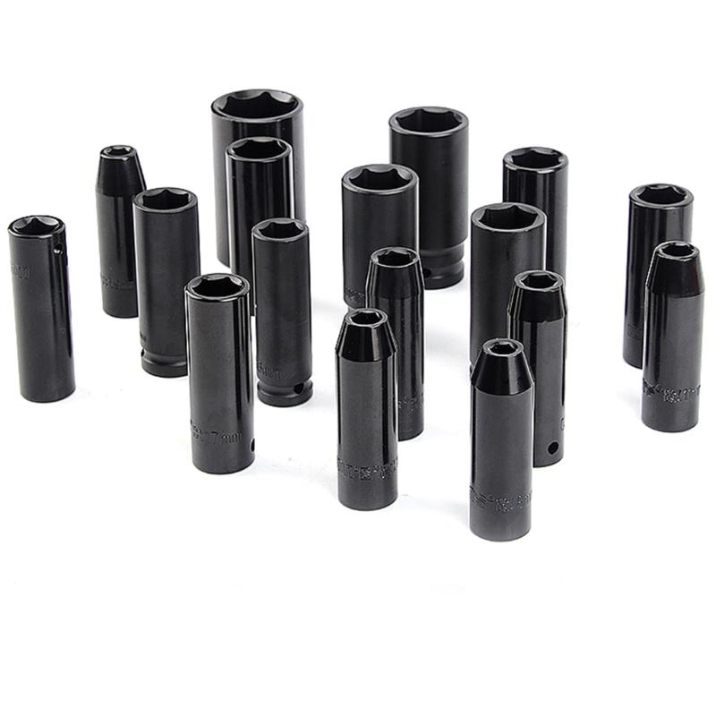 1/2" Inch Drive Deep Impact Sockets Air Pneumatic Socket Wrench Head 8-20mm Standard Car Auto Truck Repair Tool