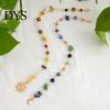 Sea Themed Hair Accessories 2Pcs Bohemian Long Tassel Braided Chain with Clips, Colorful Holiday Decorations Sun Moon Pendant, Jewelry for Party