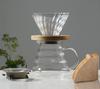 Gugrida 600ml Coffee Server, Drip Coffee Server, Hand Drip Coffee Server, Heat and Cold Resistant, High Boron Silica Glass Material (Transparent)