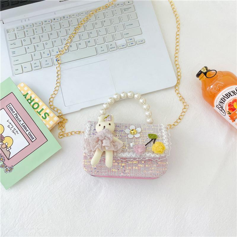 

Adorable Children s Pearl Handbag With Sequins And Cute Bunny Design Perfect For Spring 2023 Girls Travel Small Bag Pink Purple