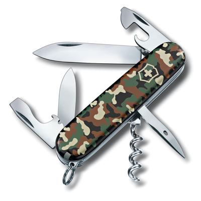 VICTORINOX Spartan Camouflage Swiss Army Knife Knife Outdoor Disaster Prevention Goods Corkscrew with Flathead Screwdriver Can Opener with 12