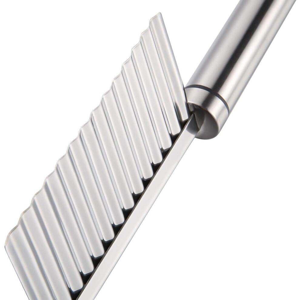 Ergonomic Crinkle Slicer, Robust Stainless Steel Tool For Attractive Food Presentation, Anti-Slip Surface, Dishwasher Safe Handle, Easy To Clean,