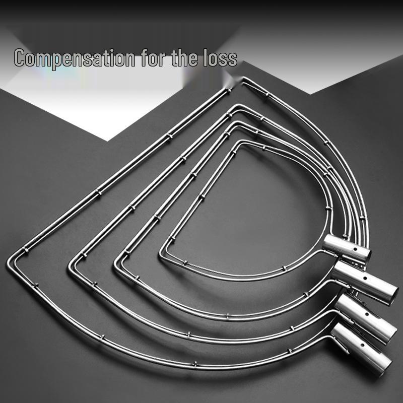 

Квадратна голова підсаки з нержавіючої сталі для великої риби 25cm flat mouth ring with inner ring