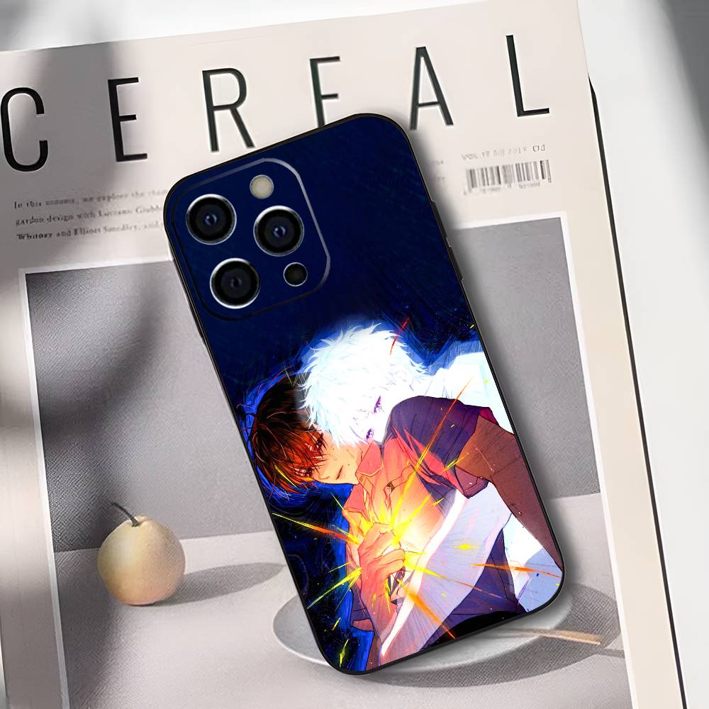 Summer Hikaru D-Died Black Silicone Soft Phone Case for iPhone 17/16/15/14/13/12/11/Plus/Pro/Max/Plus/XS