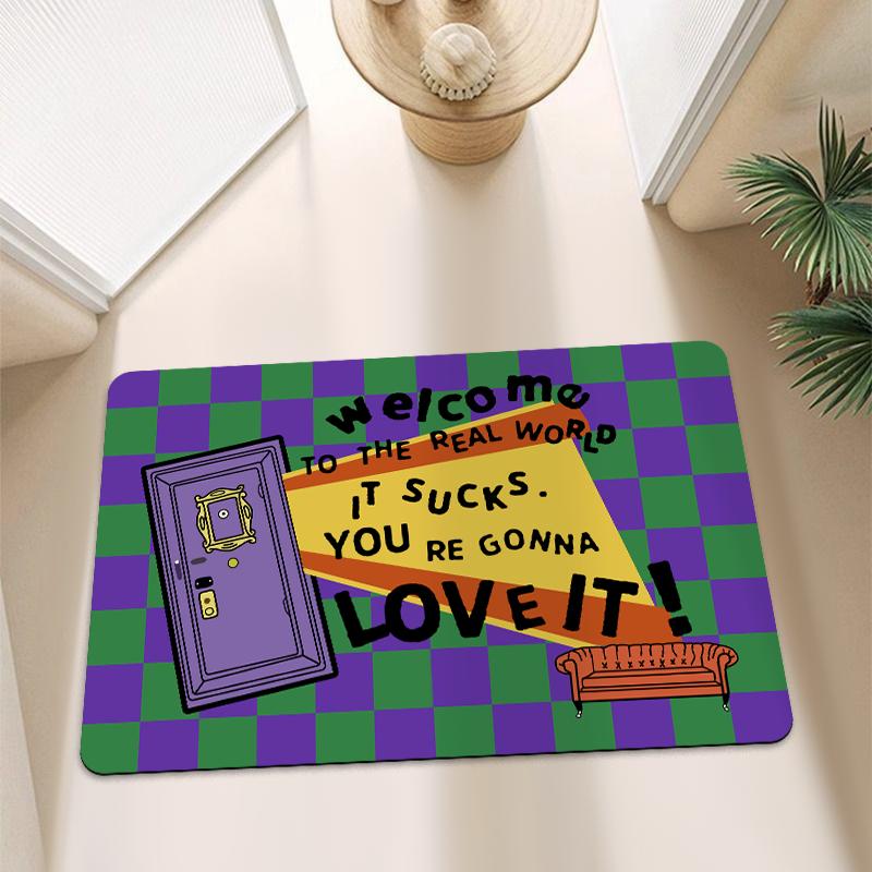 

Friends bathroom floor mat toilet door non-slip diatom mud absorbent cushion toilet kitchen waterproof foot mat 40X60cm 15.7X23.6in