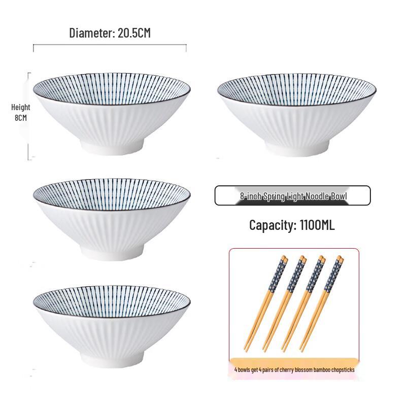 Naijiang Japanese Ceramic Ramen Noodle Bowls