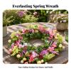 Artificial Floral Wreath Lifelike Leaves Outdoor for Wall