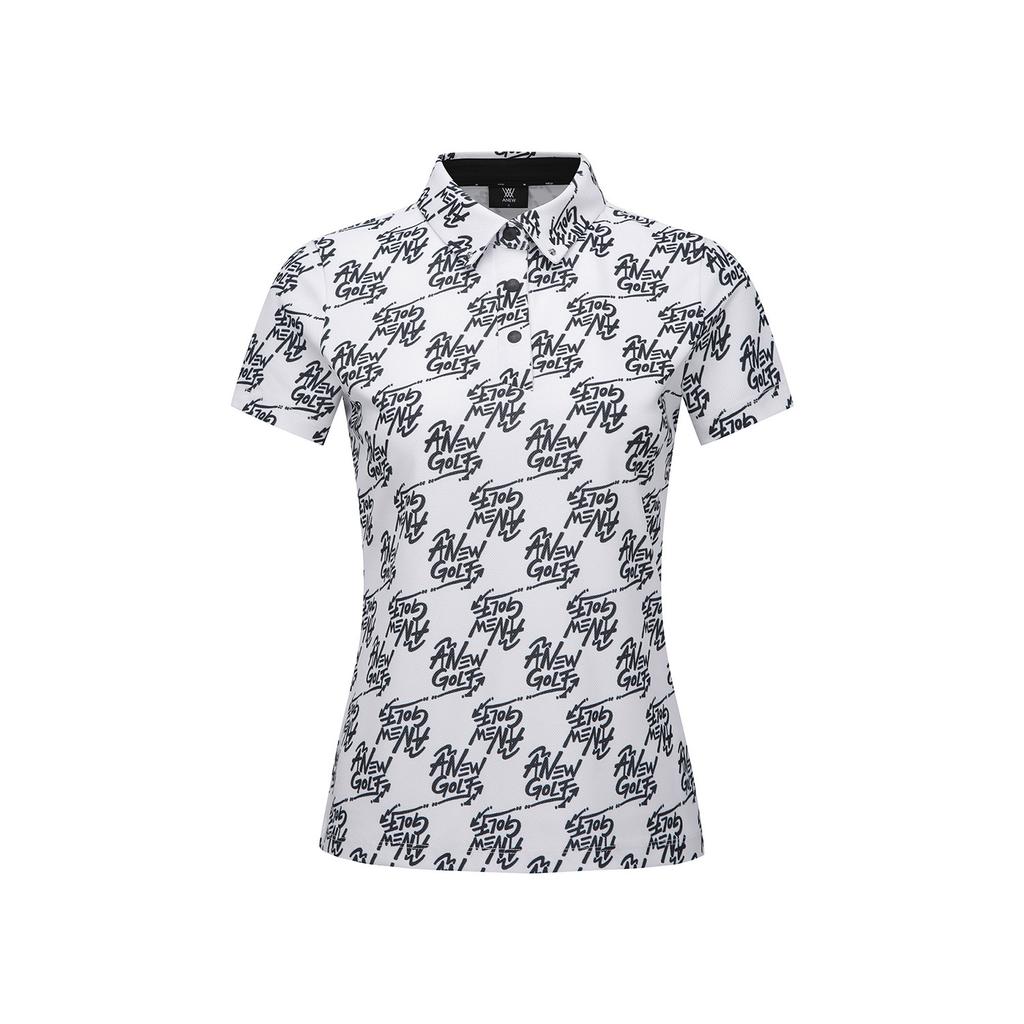 ANEW GOLF W Logo Pattern Short T-Shirt_Wh