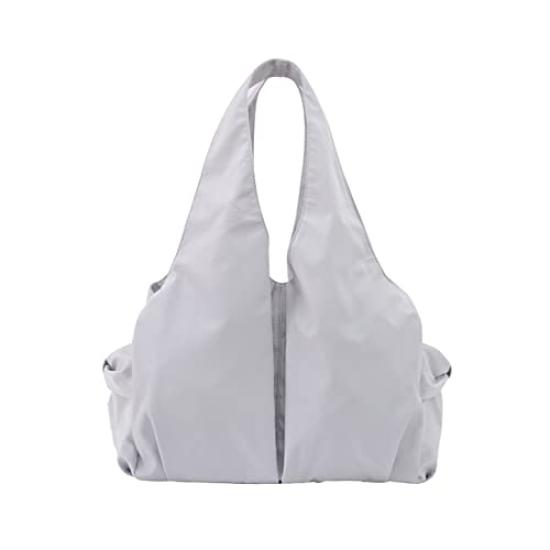 

Honey Terrace Women s Tote Bag, Casual, Lightweight, Ribbon Nylon, Pocket, Zippered, Outing, Cute, Stylish, Affordable, for Adults (Gray)