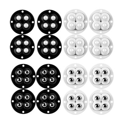 Universal 4 Stück Rollende Lenkrollen 360 Grad Freie Drehung Umlenkrolle Drehende Räder Zubehör für Behälter Aufbewahrungsbox Möbel