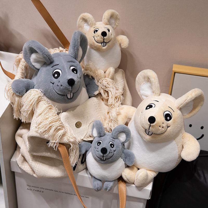 Simulation Cartoon Sitting Position Mouse Doll Plush Toy Doll Year of The Rat Zodiac Rat Rag Doll Children's Pillow Gift