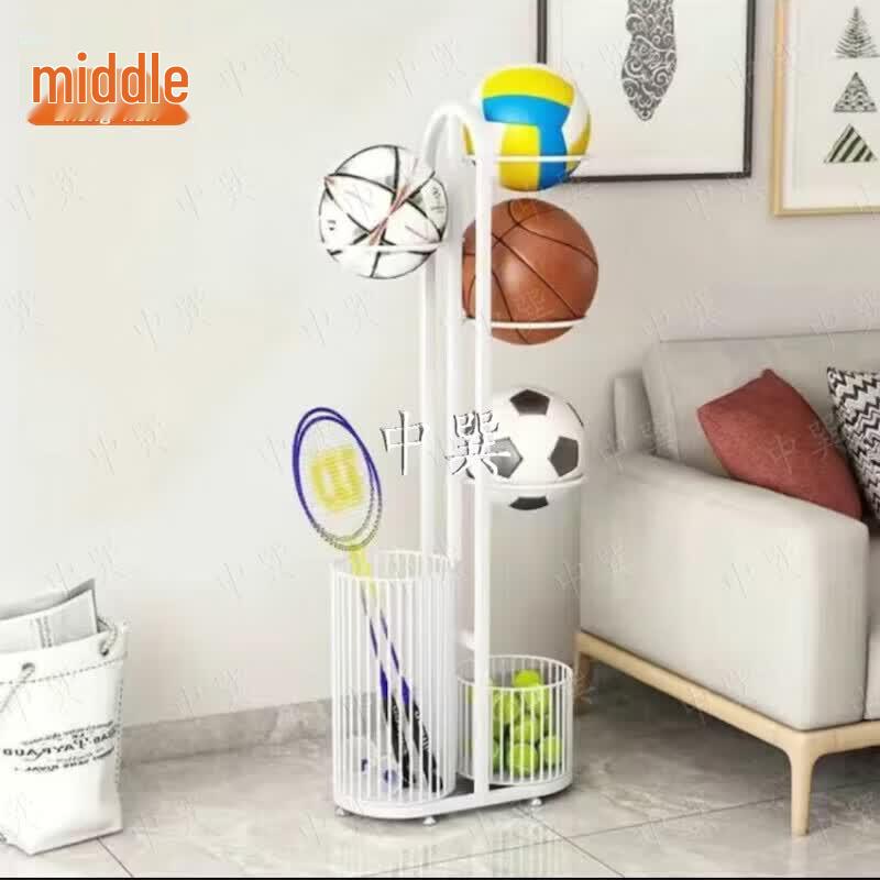 Multi-Sport Ball and Racket Storage Rack