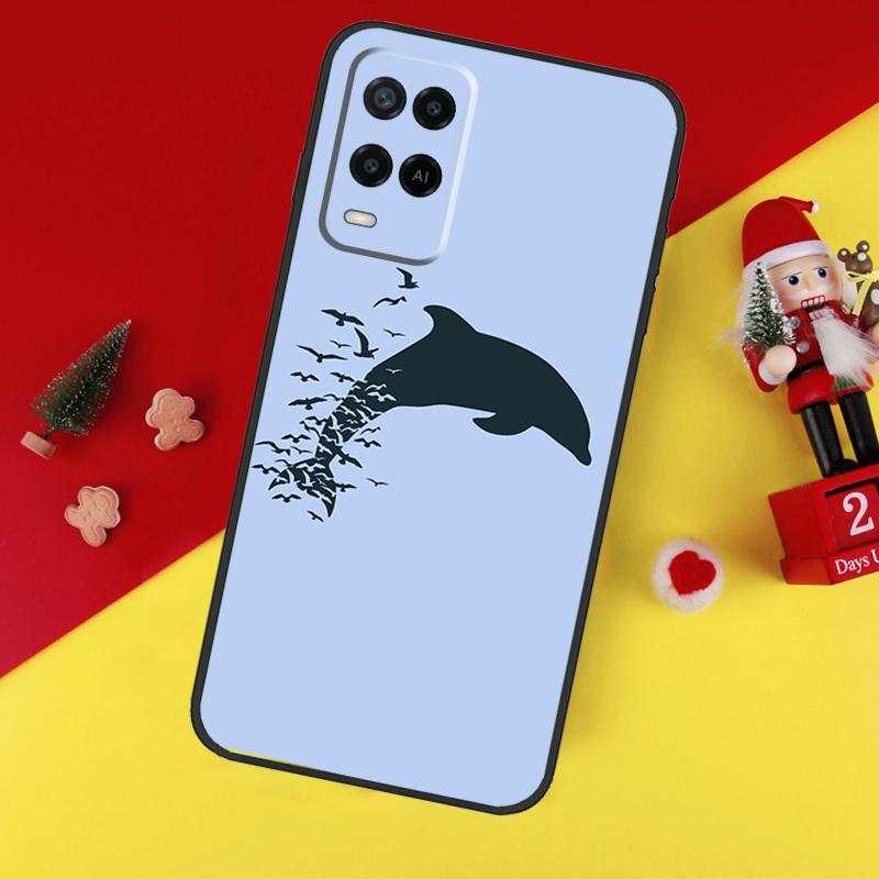 Dolphin Case For Oppo A78 A98 A18 A38 A58 A5 A6 Pro A54 A74 A94 A17 A57 A80 A60 A40 A96 A76 A16 A15