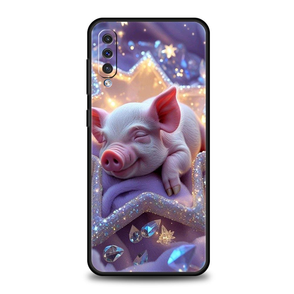 Custodia carina per telefono a forma di maialino per Samsung Galaxy A56 A54 A42 A36 A34 A26 A24 A16 A14 A12 A06 A50 A52 A10 5G Guscio morbido in TPU Fundas Capa Borsa